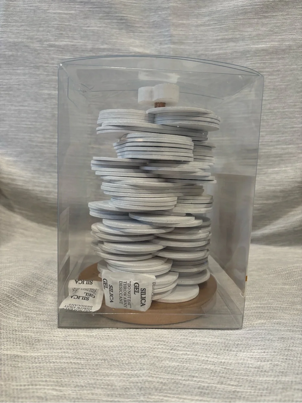 Celebrate It White and Gold Stacking Hearts Guest Book